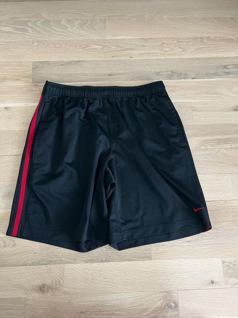Nike Black Shorts with Red Drawstring